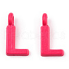 Rack Plating Spray Painted Alloy 1-Loop Link Pendants PALLOY-N176-01L-2