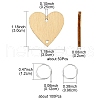 50Pcs Undyed Wood Connector Charms WOOD-FS0001-12A-6
