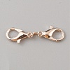 Zinc Alloy Double Lobster Claw Clasps FIND-TAC0016-15RG-1