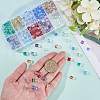 SOFPLATE 10 Colors Two Tone Transparent Glass Beads GLAA-SP0001-09-3