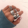 Alloy & Enamel Cuff Rings/Finger Rings FS-WGAFE84-01-1