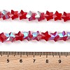 Electroplate Transparent Glass Beads Strands EGLA-U004-03A-HP07-4