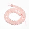 Natural Rose Quartz Round Bead Strands G-P072-05-4mm-2