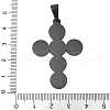 Ion Plating(IP) 304 Stainless Steel Saint Benedict Medal Cross Pendants STAS-F012-12B-3