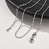 Brass Ball Chain Necklaces KK-P304-03P-1
