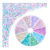   10 Setes 10 Colors Transparent Frosted Glass Round Seed Beads GLAA-PH0003-44A-7