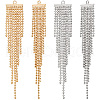 Beebeecraft 6Pcs 2 Colors Brass Ball Chains Tassel Big Pendants KK-BBC0007-49-1
