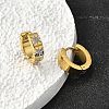 304 Stainless Steel Two Tone Star Hoop Earrings EJEW-D308-12PG-4
