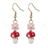 Handmade Lampwork Dangle Earrings EJEW-MZ00440-3