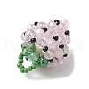 Glass Seed Beaded Pendants PALLOY-GD00003-02-4