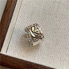 Heart Pattern 925 Sterling Silver Adjustable Cuff Rings for Women FS-WGE75B8-01-4