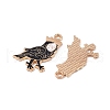 Alloy Enamel Pendants ENAM-M054-06KCG-2