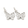 Rack Plating Brass Micro Pave Clear Cubic Zirconia Pendants KK-B093-13A-P-1