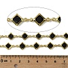 Brass Glass Rhombus Link Chains CHC-R001-05G-02-3