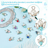 Acrylic & Alloy Pendants PALLOY-HY00029-5