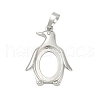 Brass Pendant Cabochon Settings KK-S521-17E-P-1