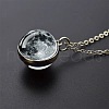 Luminous Round Alloy with Glass Planet Pendant Necklaces FS-WG4A1FF-02-1