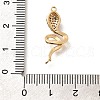 Brass Micro Pave Clear & Black Cubic Zirconia Connector Charms KK-C085-18G-3