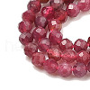 Natural Red Tourmaline Beads Strands X-G-A021-01D-4