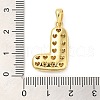 Brass Micro Pave Cubic Zirconia Pendants KK-E061-03G-12-3