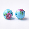 Printed & Spray Painted Glass Beads GLAA-S047-03A-16-2