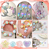   4 Styles UV Plating Acrylic Beads MACR-PH0001-84-6