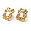304 Stainless Steel & Rhinestonesl Hoop Earrings for Women EJEW-S236-04G-2