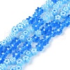 Handmade Millefiori Glass Bead Strands LAMP-J035-4mm-09-1