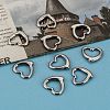 Tarnish Resistant Handmade Valentines Day Gifts Ideas for Him 201 Stainless Steel Open Heart Pendants STAS-Q111-6