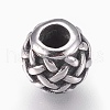 316 Surgical Stainless Steel European Beads STAS-O097-78AS-1
