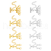 DICOSMETIC 8Pcs 8 Styles Tibetan Style Alloy Lobster Claw Claps AJEW-DC0001-25-1