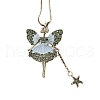 Alloy Rhinestone Pendant Necklaces FS-WGF22AB-02-1