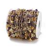 Amethyst & Glass Link Chains CHC-K014-15G-04-2