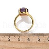 Hexagon Natural Amethyst Finger Rings RJEW-B113-02G-06-3