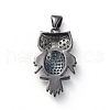 Brass Micro Pave Cubic Zirconia Pendants ZIRC-G157-22-3