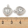 Brass Micro Pave Clear Cubic Zirconia Pendants KK-L211-002P-3