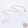Anti-Tarnish Rhodium Plated 925 Sterling Silver Box Chain Necklaces STER-F039-40cm-03P-3