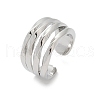 Brass Adjustable Open Cuff Rings for Women RJEW-C129-02P-4
