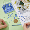 300Pcs 2 Styles 2-Hole Opaque Colours Glass Seed Beads SEED-HS0001-06F-3