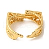 Brass Micro Pave Cubic Zirconia Open Cuff Rings RJEW-U008-21G-3