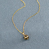 Football 201 Stainless Steel Black Enamel Pendant Cable Chain Necklaces for Men FS-WGF314D-06-1
