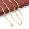 Brass Rope Chains Necklace for Women NJEW-P265-16G-4
