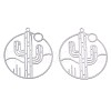 201 Stainless Steel Filigree Pendants STAS-S118-027P-1