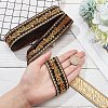 Ethnic Embroidery Polyester Flat Ribbons OCOR-WH0060-38D-3