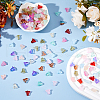 300Pcs 10 Colors Spray Painted Transparent Glass Beads GLAA-HS0001-04-4