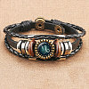 12 Constellations PU Leather Multi-strand Bracelets WGFD09F-10-1