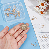 Unicraftale 20Pcs Butterfly Brass Earring Hooks KK-UN0002-22-5
