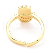 Adjustable Real 18K Gold Plated Brass Enamel Finger Rings RJEW-L071-21G-4