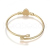 316 Surgical Stainless Steel Torque Bangles X-BJEW-D437-A37-G-2