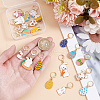 Easter Rabbit & Egg Alloy Enamel Locking Stitch Markers HJEW-GO00108-3